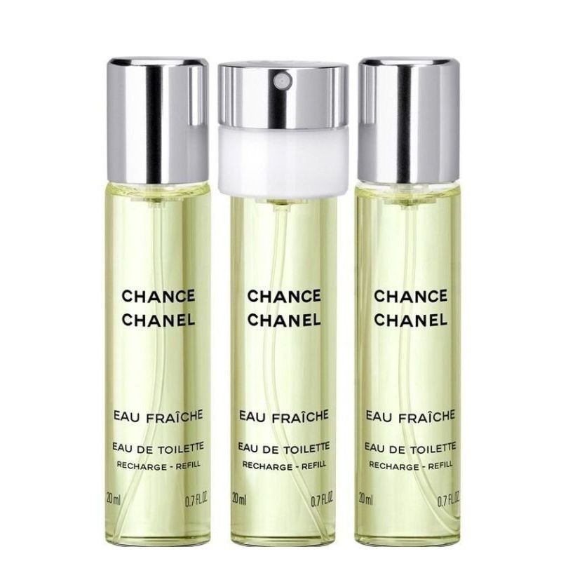 Chanel Chance Eau Fraiche Eau De Toilette Twist & Spray Set 3 X 0.7 Ou –  Skin Perfect Cosmetics