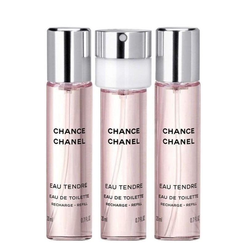 Chanel - CHANCE EAU TENDRE - Eau De Toilette Twist And Spray Recharge -  Luxury Fragrances - 3x20 ml - Avvenice