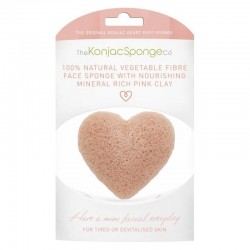 Konjac Premium Heart Puff with French Pink Clay